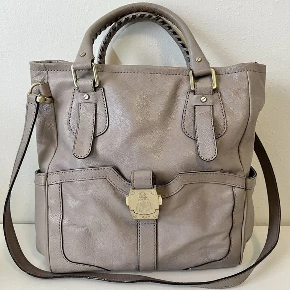 Grey Beige Mark Cross Tote Bag - Picture 1 of 11